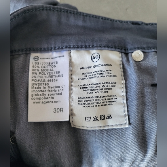 AG Farrah Skinny Ankle High Rise Blue Pants, Size 30 X 28 - Picture 4 of 6